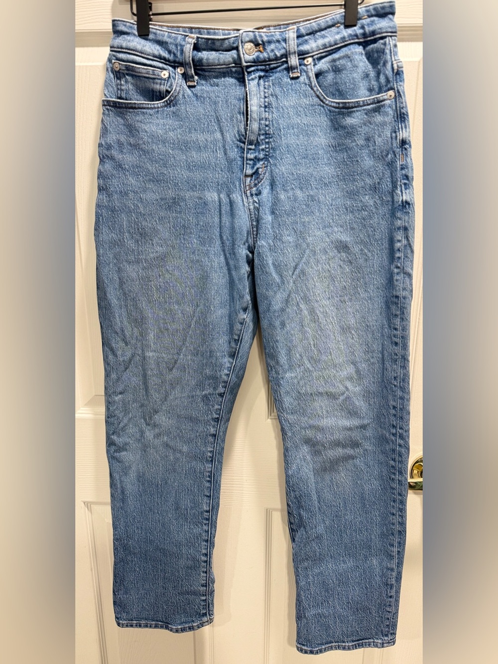 Madewell Curvy 90s Straight Jeans Size 30 High Rise Light Wash Denim Vintage Fit - Picture 3 of 13